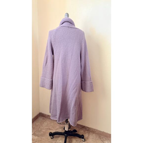 Soft Surroundings Telluride Topper Purple Wool Mohair Blend Long Cardigan S Cozy - Picture 7 of 10